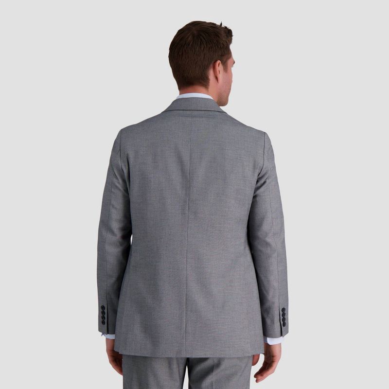 slide 2 of 4, Haggar H26 Men's Big & Tall Tailored Fit Stretch Suit Jacket - Gray 44: Midweight Twill, 3 Pockets, 1 ct