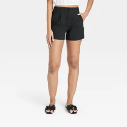 Women's High-Rise Tailored Shorts - A New Day™ Black 4