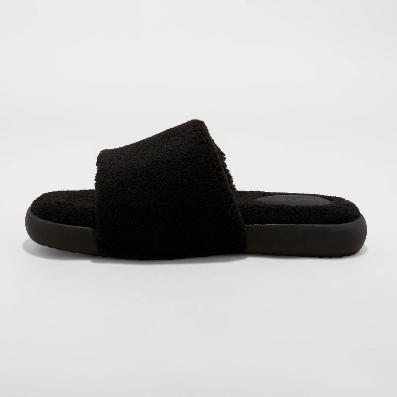 slide 2 of 4, Men's Rodney Adjustable Slide Slippers - Goodfellow & Co™ Jet Black 12, 1 ct