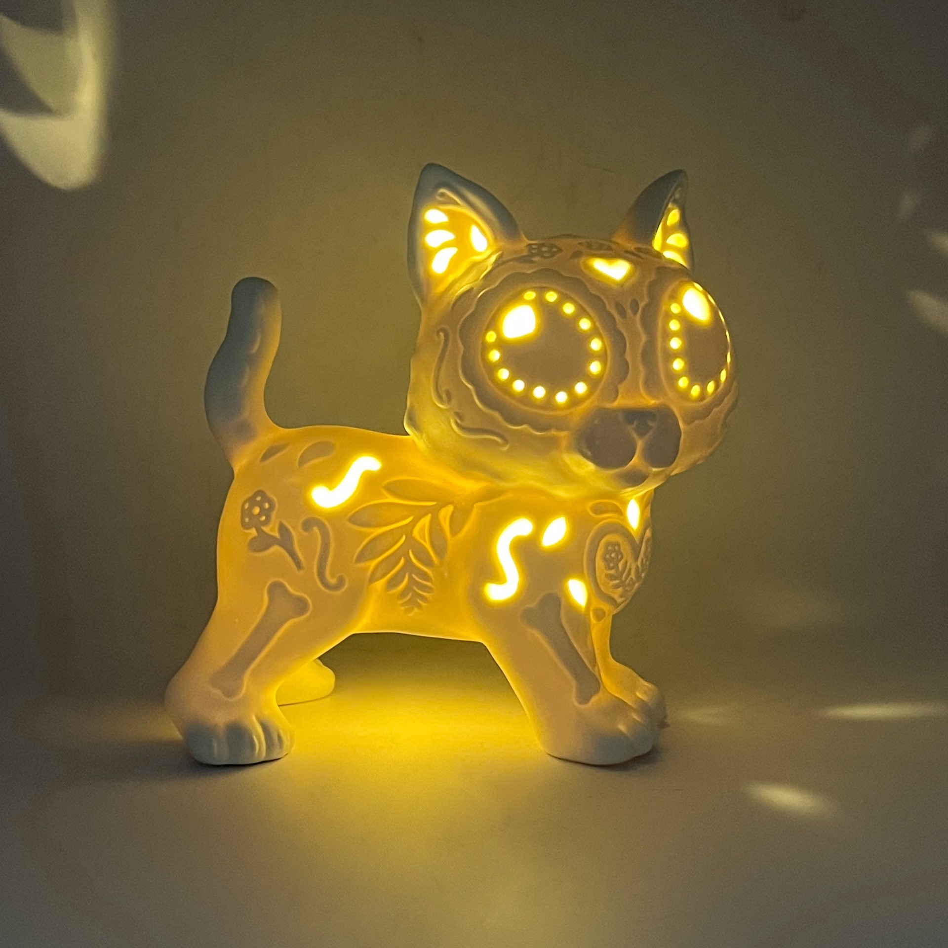 slide 2 of 8, 6.75" Diy Led Cat Ceramic Decor By Ashland, 6.75 in