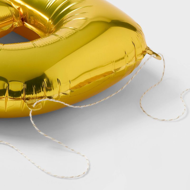 slide 3 of 4, Gold Happy Birthday Foil Balloon Banner - Spritz™, 1 ct