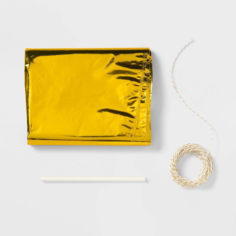 slide 4 of 4, Gold Happy Birthday Foil Balloon Banner - Spritz™, 1 ct