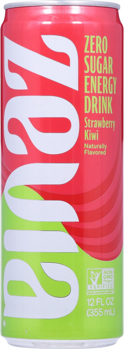 slide 7 of 9, Zevia Zero Sugar Strawberry Kiwi Energy Drink - 12 fl oz, 12 fl oz
