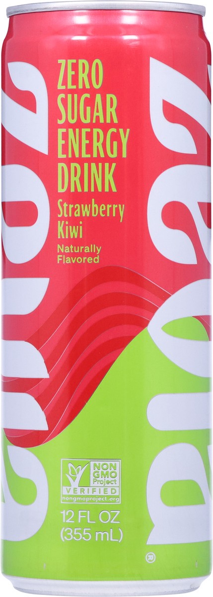 slide 8 of 9, Zevia Zero Sugar Strawberry Kiwi Energy Drink - 12 fl oz, 12 fl oz