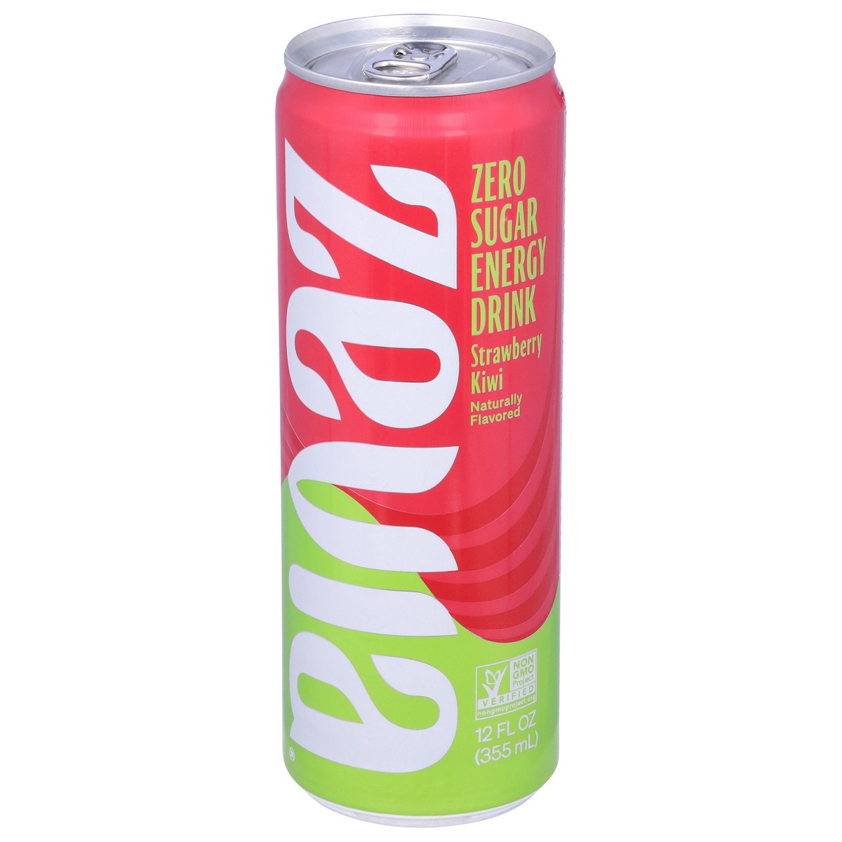 slide 1 of 9, Zevia Zero Sugar Strawberry Kiwi Energy Drink - 12 fl oz, 12 fl oz