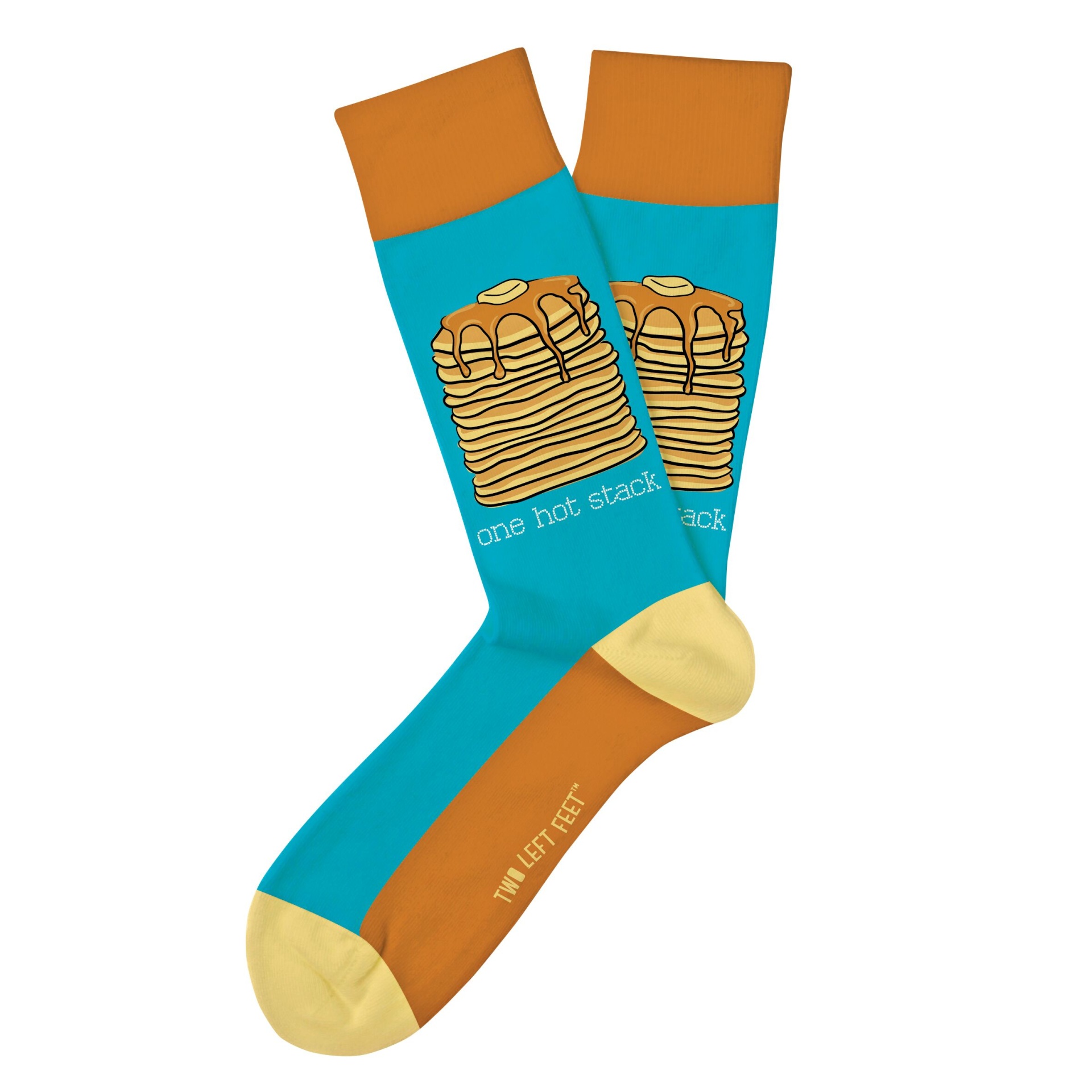 slide 1 of 1, Two Left Feet Pancake Small Feet Socks, 1 pair