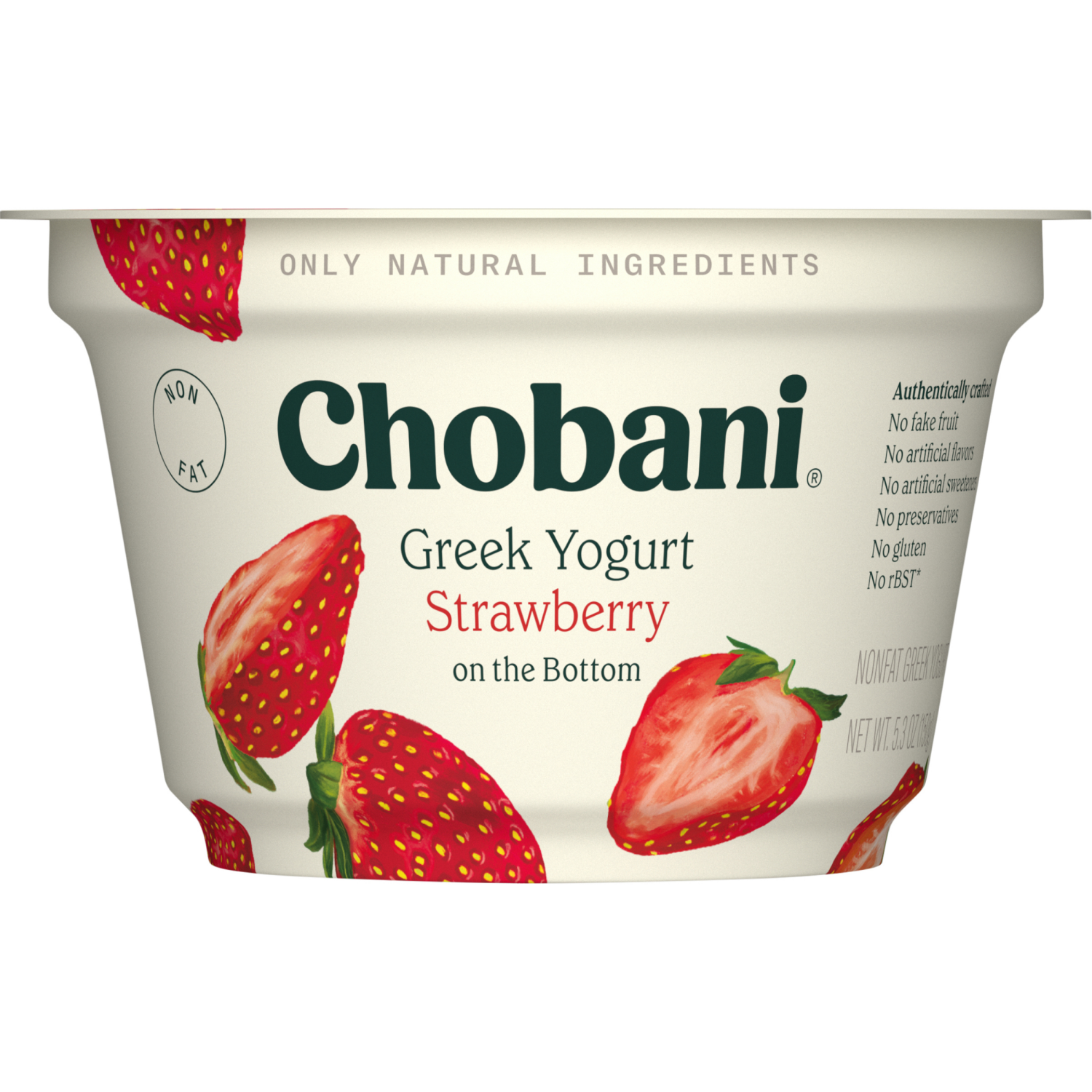 slide 3 of 5, Chobani Yogurt, Greek, Strawberry on the Bottom, 5.3 oz