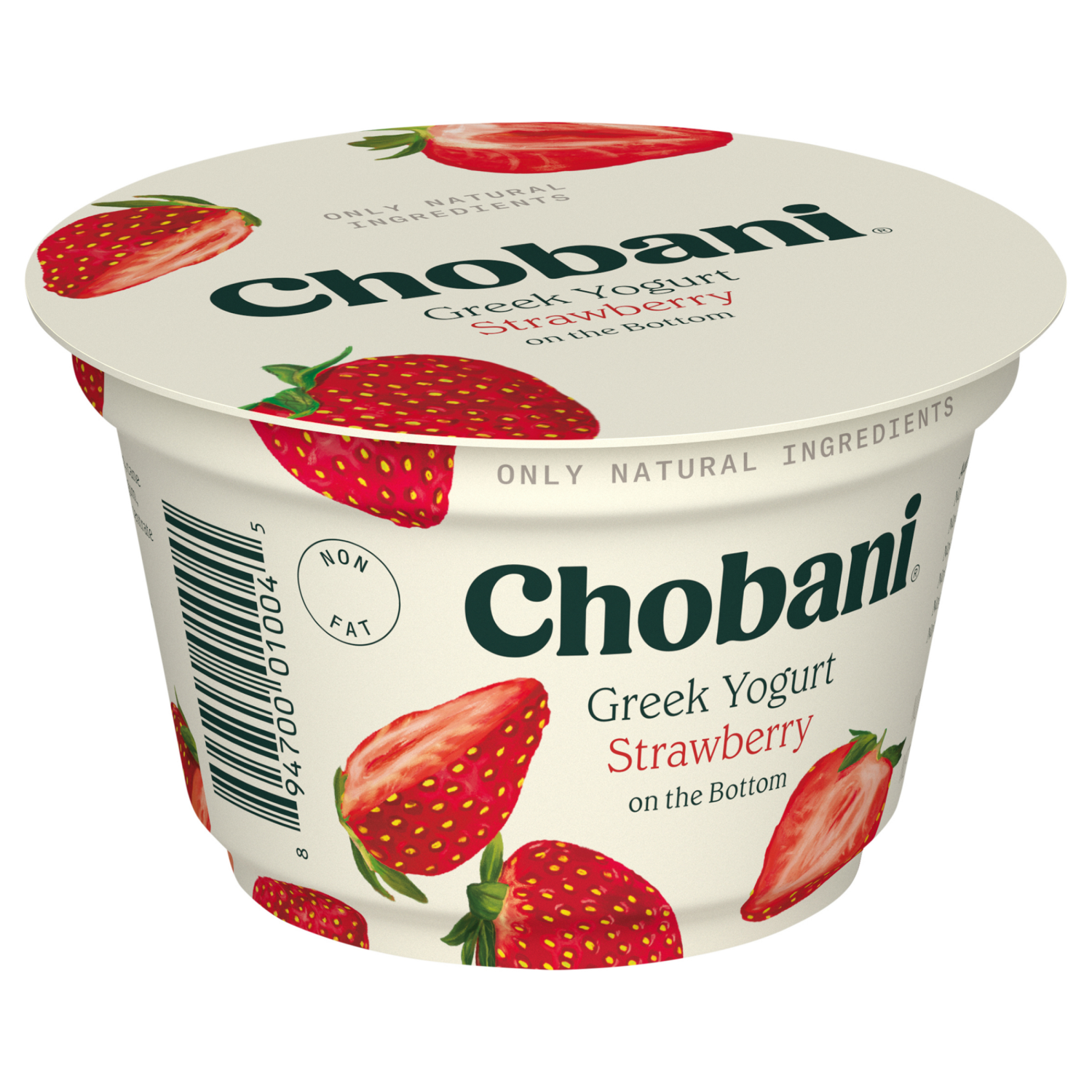 slide 5 of 5, Chobani Yogurt, Greek, Strawberry on the Bottom, 5.3 oz