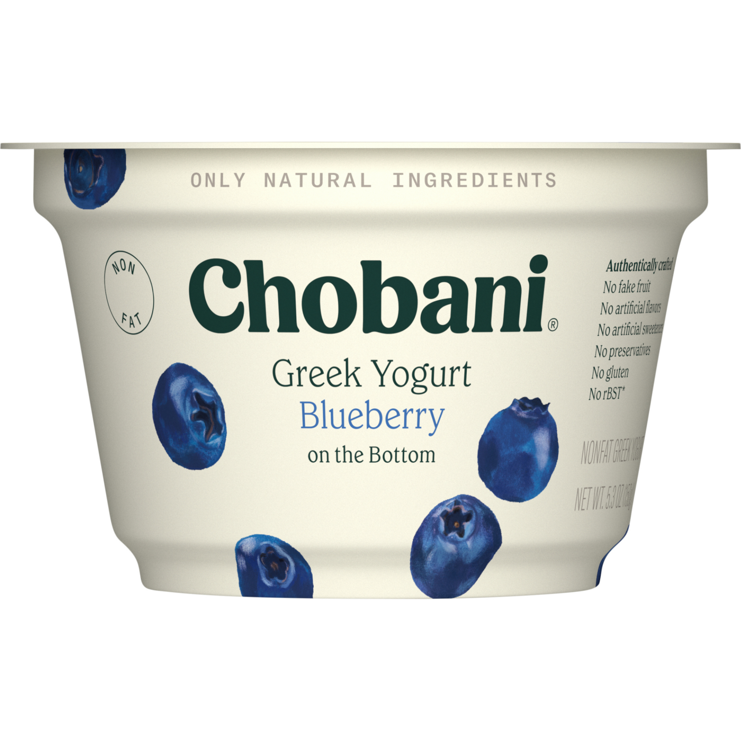 slide 3 of 5, Chobani Yogurt, Nonfat, Greek, Blueberry, 5.3 oz