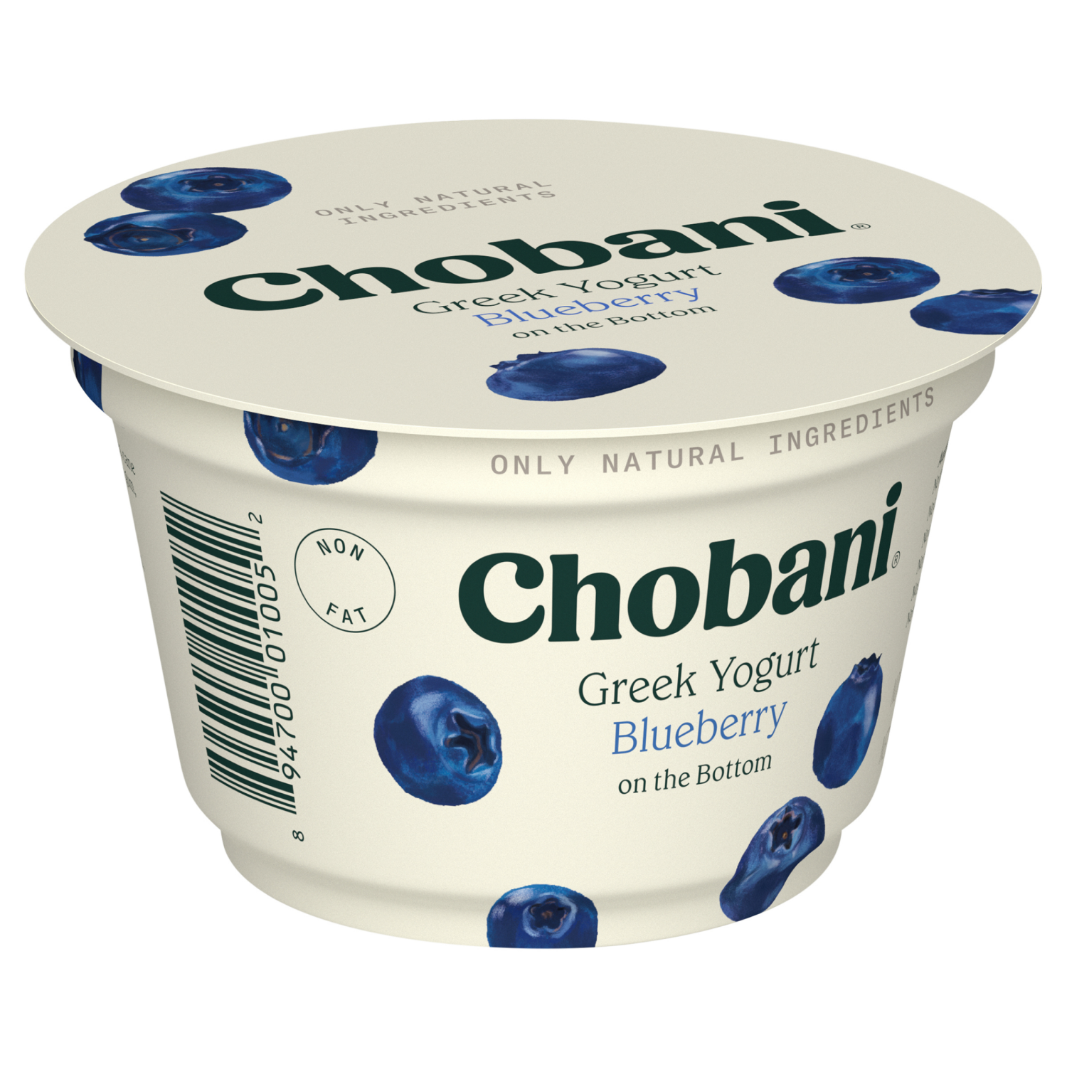 slide 5 of 5, Chobani Yogurt, Nonfat, Greek, Blueberry, 5.3 oz