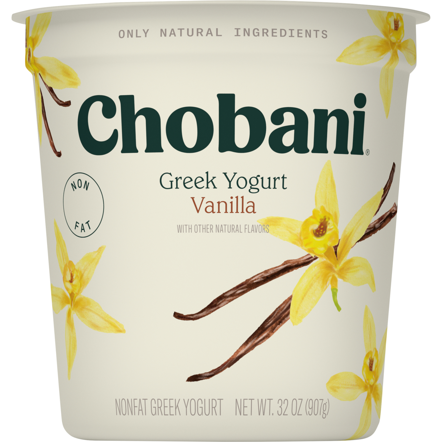 slide 3 of 5, Chobani 0% Milkfat Vanilla Blended Greek Yogurt, 32 fl oz