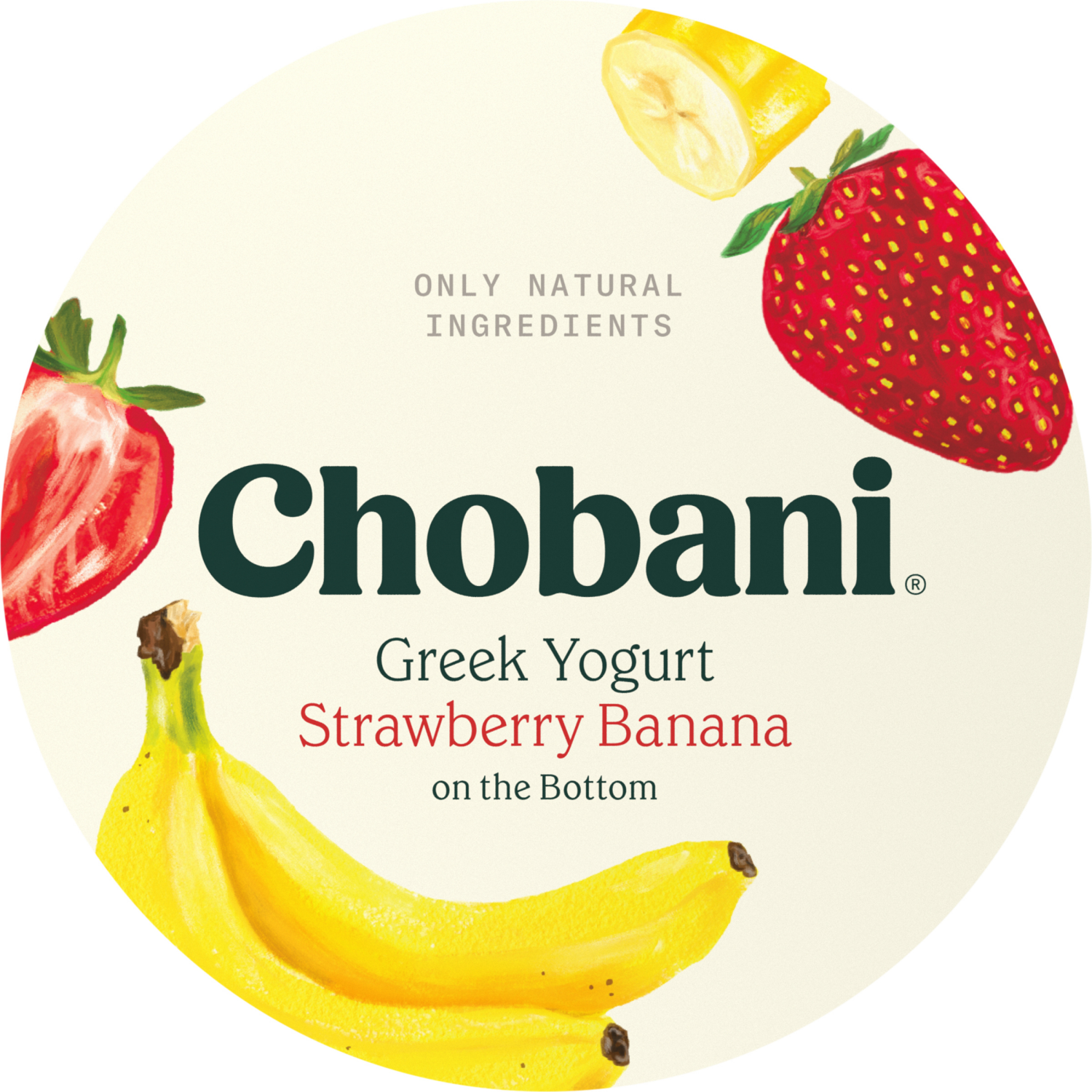 slide 4 of 5, Chobani Non-Fat Greek Yogurt Strawberry Banana on the Bottom 5.3oz, 5.3 oz