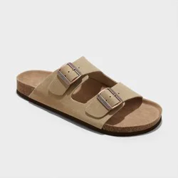 Men's Jerry Genuine Suede Sandals - Goodfellow & Co™ Taupe 10