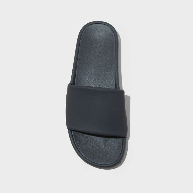 slide 3 of 4, Men's Trey Sport Slides - All In Motion™ Black 8: Slip-On, Open Toe, EVA Sole, Medium Width, Solid Pattern, 1 ct