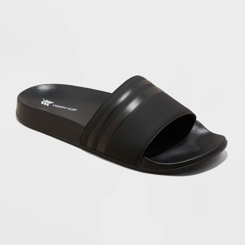 slide 1 of 4, Men's Winston Sport Slide Sandals - All in Motion™ Black 7, 1 ct