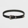 Women's Double Perf Western Belt - Wild Fable™ Black XL: Adjustable ...