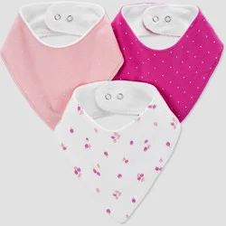 Carter's Just One You Carter's Just One by You® Baby Girls' 3pk Dotted Bib - Pink/Gray