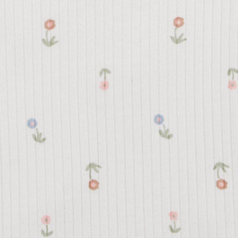 slide 3 of 4, Carter's Just One You® Baby Girls' 3pk Floral Bodysuit - White/Pink/Ivory 3M: Crotch Snap, Tagless, 3 ct