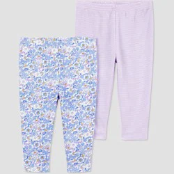 Carter's Just One You® Baby Girls' 2pk Pants - Purple Newborn