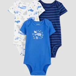 Carter's Just One You® Baby Boys' 3pk Bodysuit - White/Blue Newborn