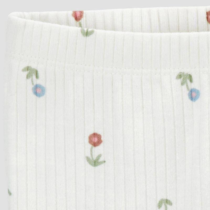 slide 3 of 5, Carter's Just One You® Baby Girls' 2pk Pants - Pink/Ivory Newborn: Slim Fit, Stripe Pattern, Elastic Waistband, 2 ct