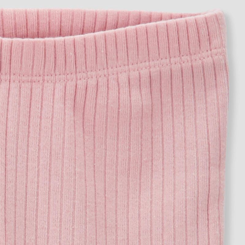 slide 2 of 5, Carter's Just One You® Baby Girls' 2pk Pants - Pink/Ivory 12M: Cotton Blend, Slim Fit, Elastic Waist, Stripe Pattern, 2 ct