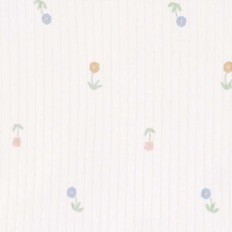 slide 4 of 6, Carter's Just One You® Baby Girls' 2pc Ivory Floral Cardigan Set - 6M: Infant Botanical Pattern, Cotton Elastane Blend, 2 ct