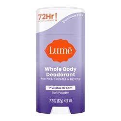 Lume Whole Body Women's Deodorant Invisible Cream Stick - Soft Powder Scent - 2.2oz