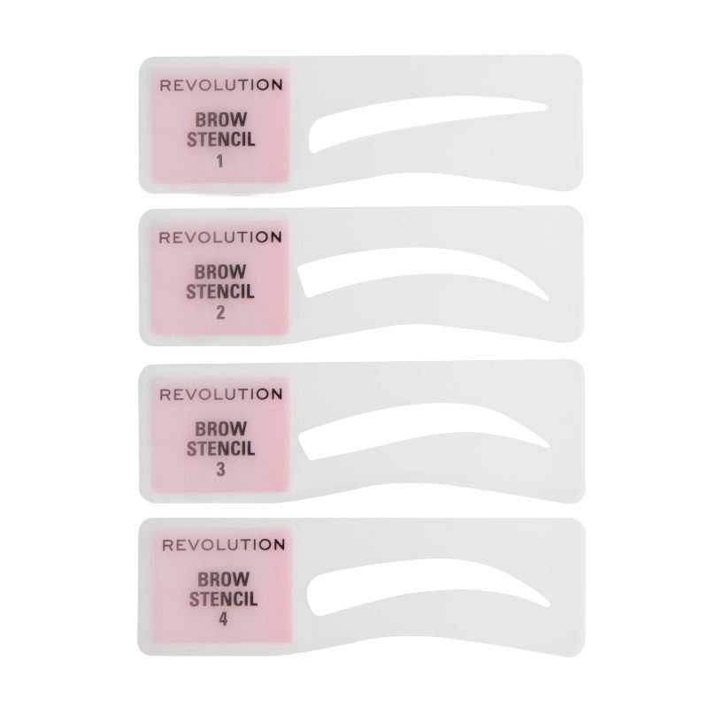 slide 3 of 6, Makeup Revolution Brow Powder Stamp & Stencil - Ash Brown - 0.02oz, 0.02 oz