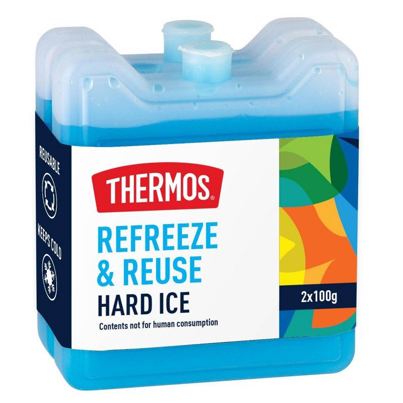 slide 2 of 3, 2pk Thermos Reusable Hard Ice Pack - S, 2 ct