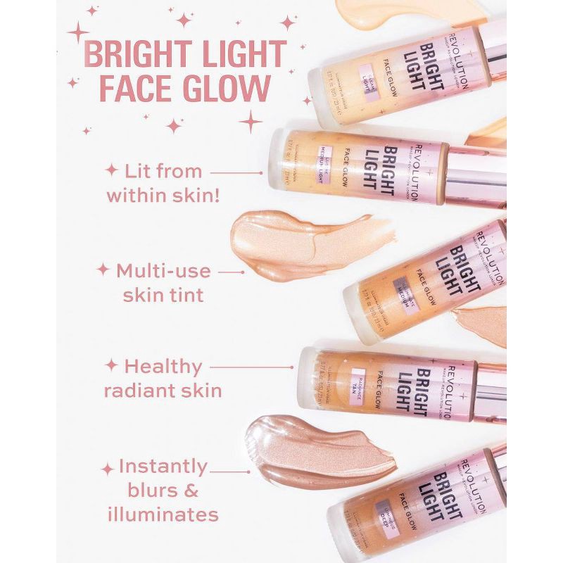slide 6 of 7, Makeup Revolution Bright Light Face Glow Highlighter - Gleam Light - 0.77 fl oz, 0.77 fl oz