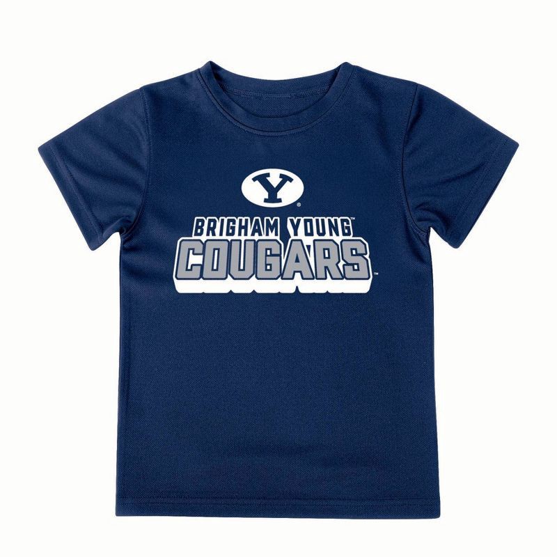 slide 2 of 3, NCAA BYU Cougars Toddler Boys' T-Shirt and Shorts Set - 3T, 1 ct