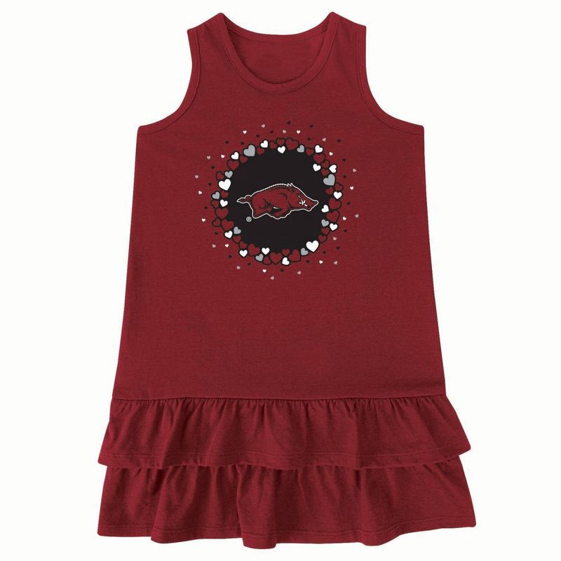 slide 1 of 3, NCAA Arkansas Razorbacks Infant Girls' Ruffle Dress - 18M, 1 ct