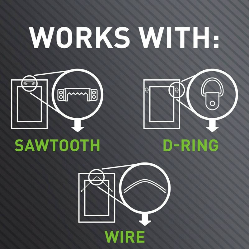 slide 10 of 13, 3M Claw 25lbs Drywall Picture Hanger with Temporary Spot Marker 4 Hangers and 4 Markers: Metal Hooks & Picture Hanging Kit, 25 lb