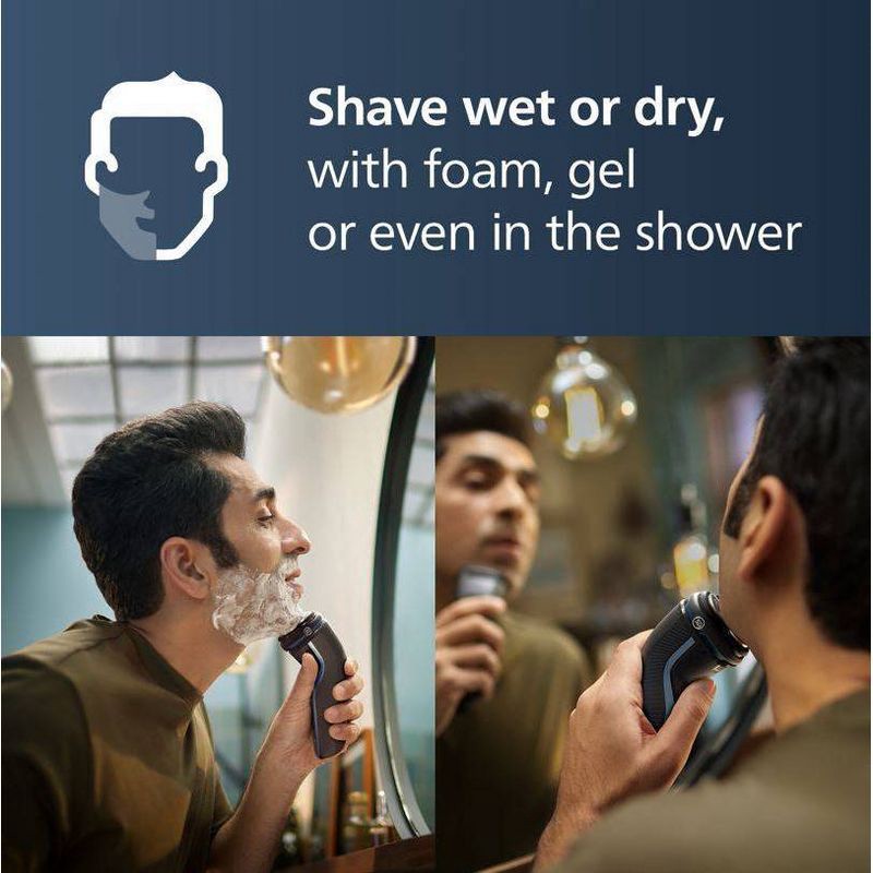 slide 9 of 12, Philips Norelco Wet & Dry Men's Rechargeable Electric Shaver 3600 - S3243/91, 1 ct