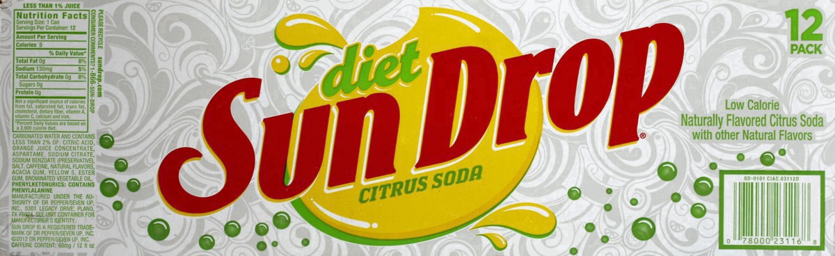 slide 25 of 36, Sun Drop Diet Sun Drop, 12 ct; 12 fl oz