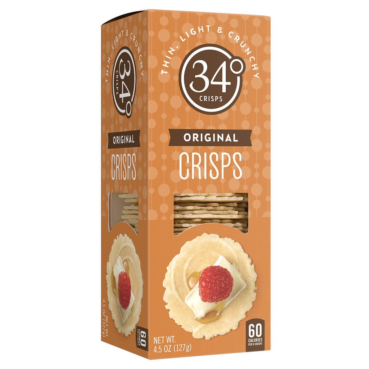 slide 1 of 5, 34 Degrees Natural Crisp Crackers, 4.5 oz