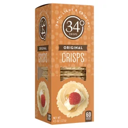 34 Degrees Natural Crisp Crackers, 4.5 Oz