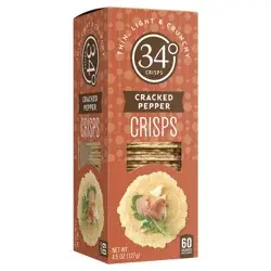34 Degrees Crispbread Cracked Pepper Crackers, 4.5 oz