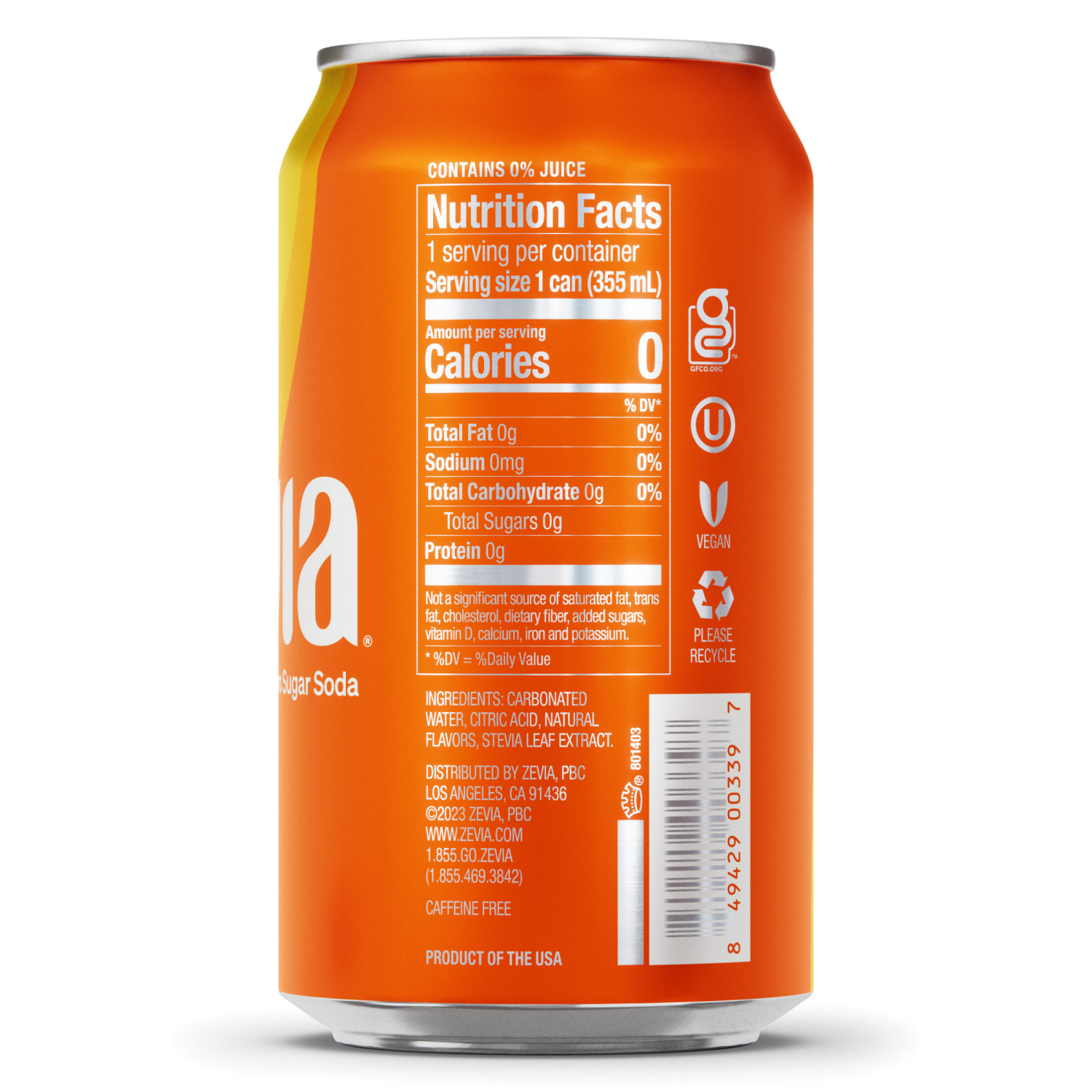 slide 5 of 5, Zevia Zero Orange Soda - 6 ct, 6 ct; 12 fl oz