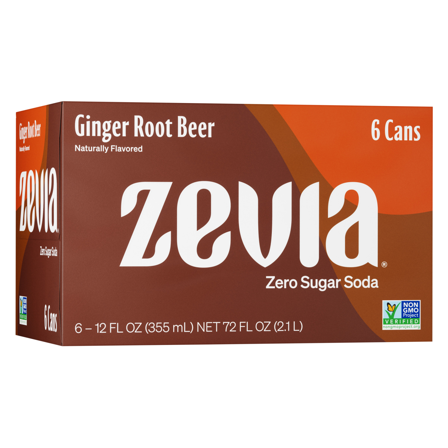 slide 1 of 6, Zevia Zero Sugar Ginger Root Beer Soda- 6 ct; 12 oz, 6 ct; 12 oz