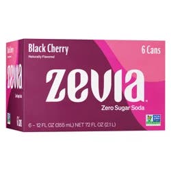 Zevia Soda - Natural Diet Black Cherry - 6 ct; 12 oz - 6 ct; 12 oz