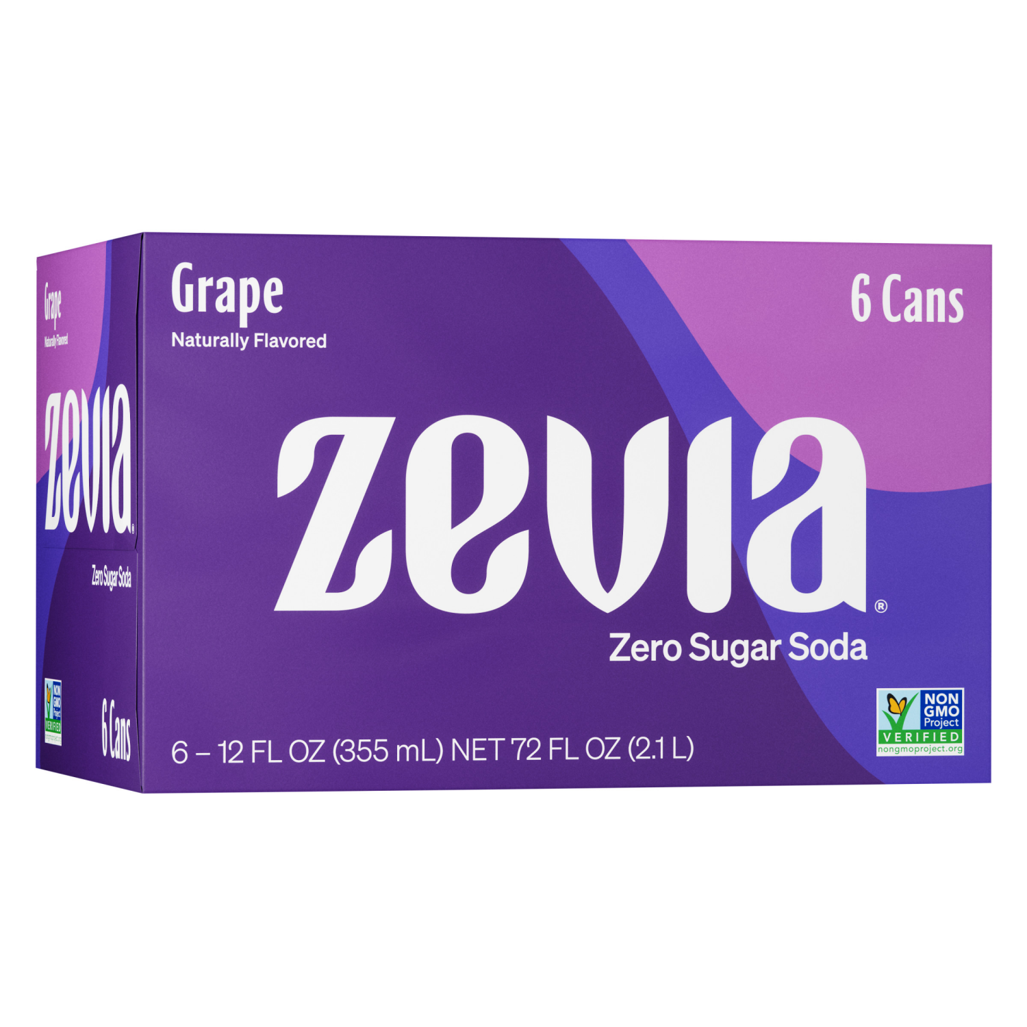 slide 1 of 4, Zevia Zero Sugar Grape Soda- 6 ct; 12 fl oz Cans, 6 ct; 12 fl oz