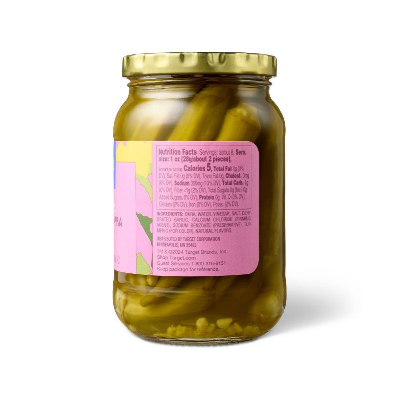 slide 3 of 3, Tabitha Brown for Target Vegan Garlic Pickled Okra - 16oz - Tabitha Brown, 16 oz
