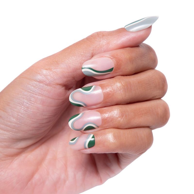 slide 3 of 9, Chillhouse Chill Tips Fake Nails - Design Studio - Gone Glamping - 24ct, 24 ct