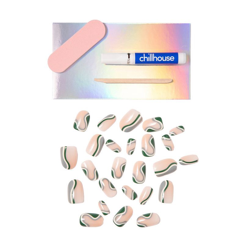 slide 7 of 9, Chillhouse Chill Tips Fake Nails - Design Studio - Gone Glamping - 24ct, 24 ct