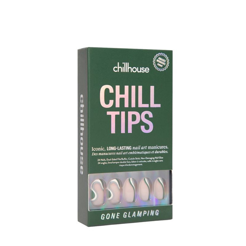 slide 8 of 9, Chillhouse Chill Tips Fake Nails - Design Studio - Gone Glamping - 24ct, 24 ct