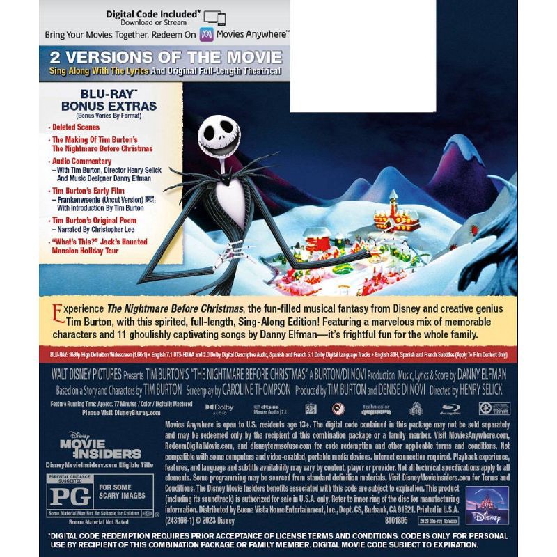 slide 3 of 3, Disney The Nightmare Before Christmas 30th Anniversary Edition (Blu-ray + Digital Combo), 1 ct