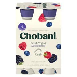 Chobani Low-Fat Greek Yogurt Drink Mixed Berry - 7 fl oz/4pk