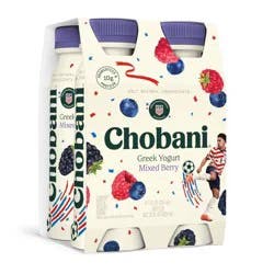 Chobani Low-Fat Greek Yogurt Drink Mixed Berry - 7 fl oz/4pk